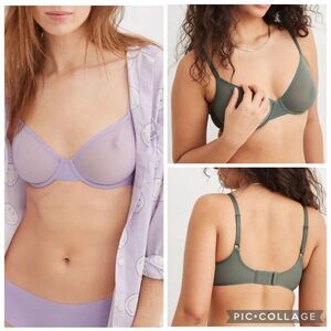 Smoothez by Aerie Bra Beige Full Coverage Unlined Underwire 36B Brown New